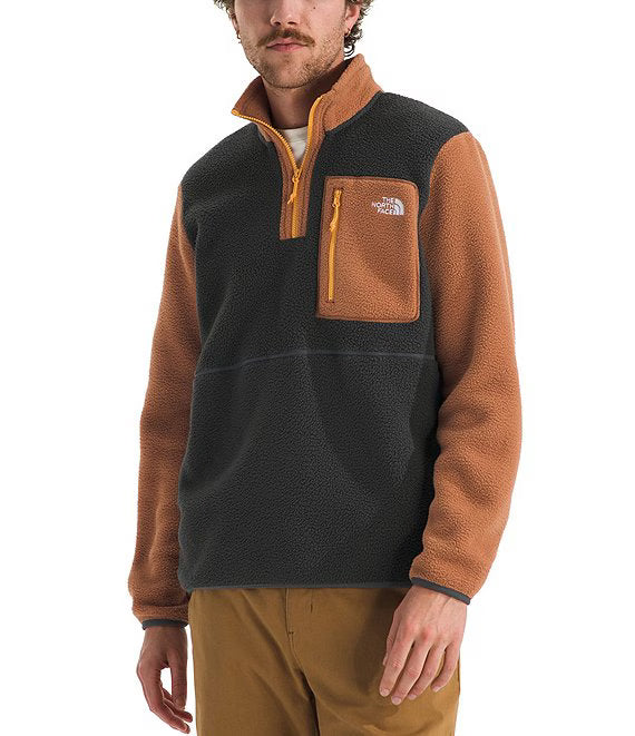 The North Face Yumiori Quarter Zip - Mens Asphalt Grey/Burnt Umber/Summit Gold