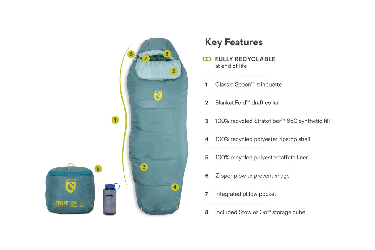 Nemo Tempo Endless Promise Synthetic Sleeping Bag - Womens