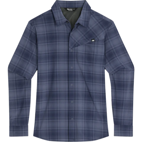 Outdoor Research Astroman Long Sleeve Sun Shirt - Mens Olympic Plaid / XXXL