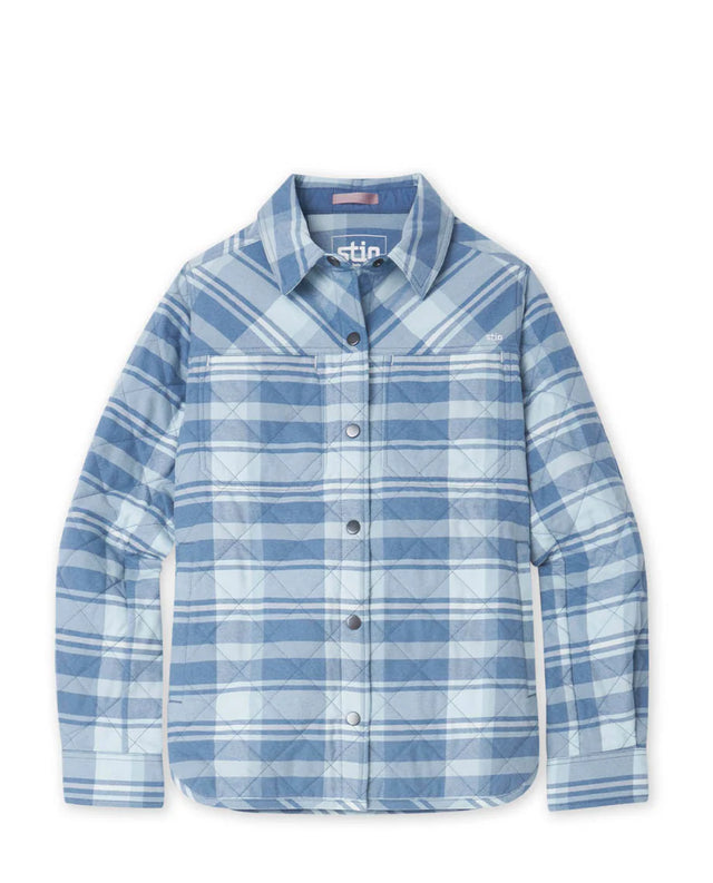 Stio Buckhorn Insulated Snap Shirt - Womens Sturdy Blue Plaid / M