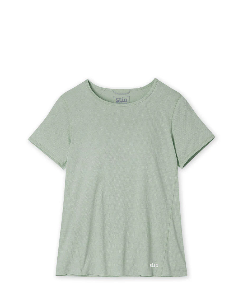 Stio Lucent Tee Short Sleeve - Womens Sage Flats Heather