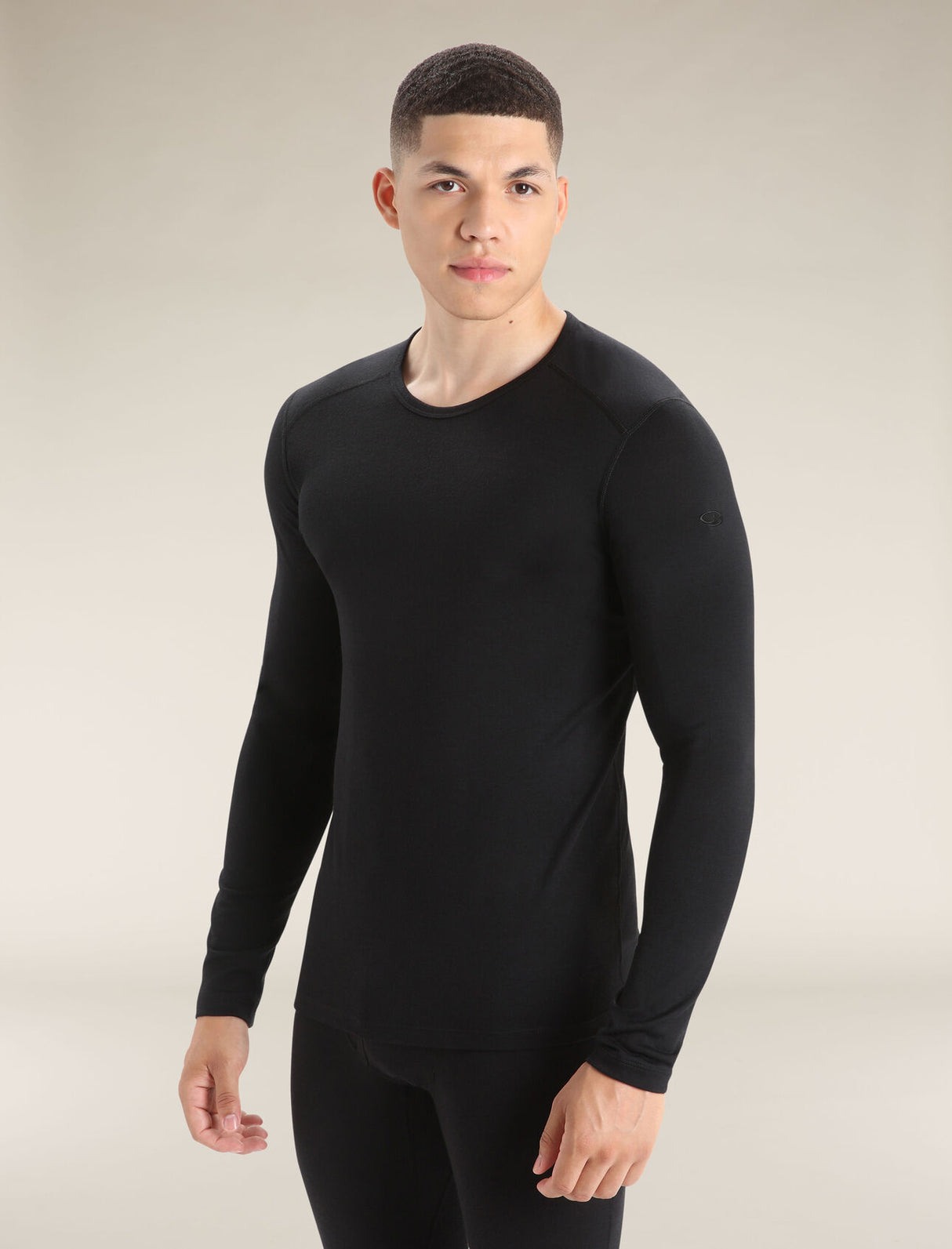 Icebreaker Merino 200 Oasis Long Sleeve Crewe - Mens Black / XS
