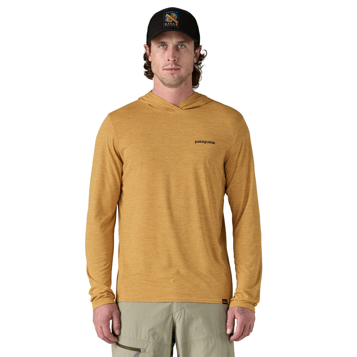 Cap Cool Daily Graphic Hoody - Men's Fitz Roy Trout: Beeswax Tan X-Dye / L