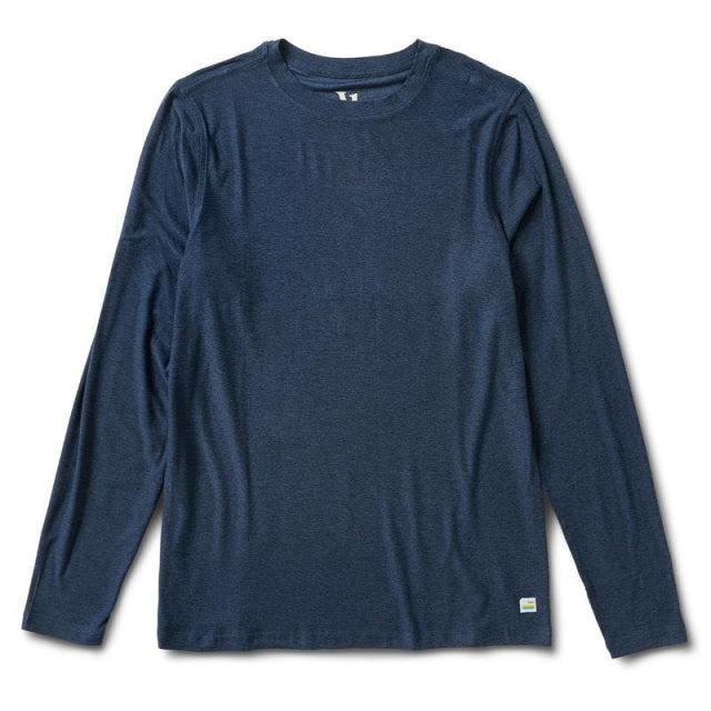 Vuori Long Sleeve Strato Tech Tee - Mens Huckleberry Heather / L
