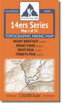 Outdoor Trail Maps Bierstadt, Evans 14er Map