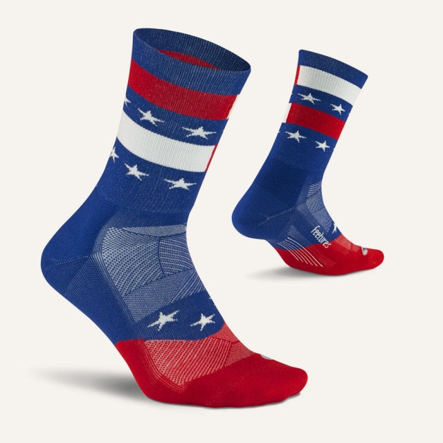 Feetures Elite Light Cushion Mini Crew - Mens Spangled