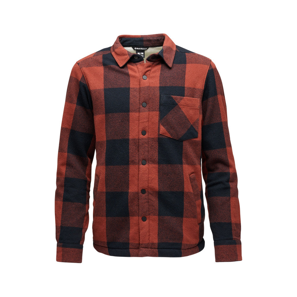 Black Diamond Project Lined Flannel - Mens Iron Red-Black / S