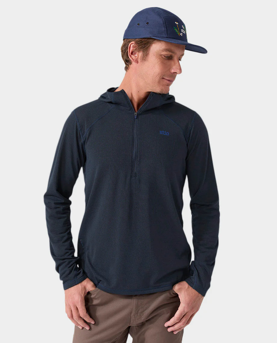 Stio Trax Power Grid Half Zip Hoodie - Mens