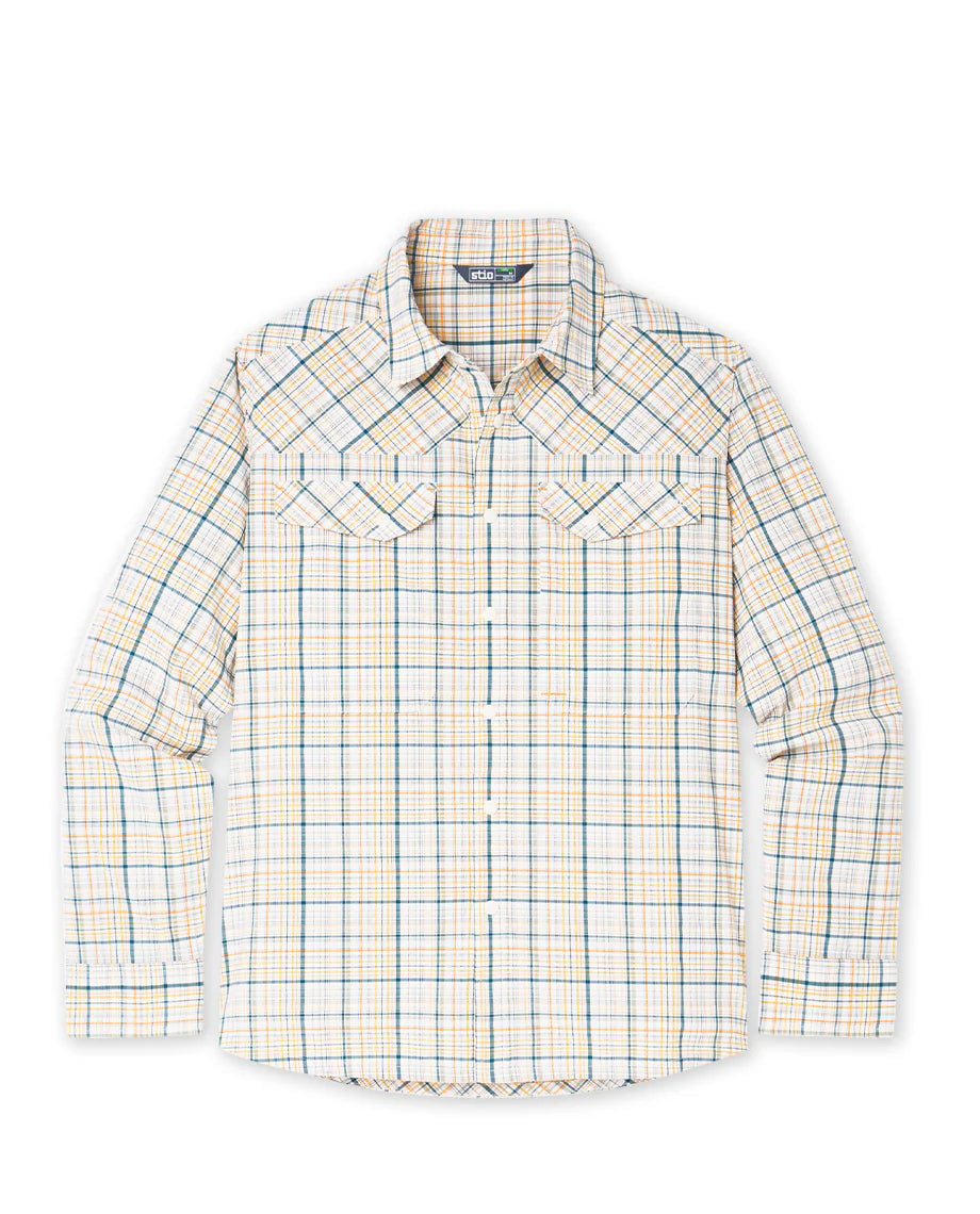 Stio Eddy Drift Shirt Long Sleeve - Mens Mountain Goat Plaid