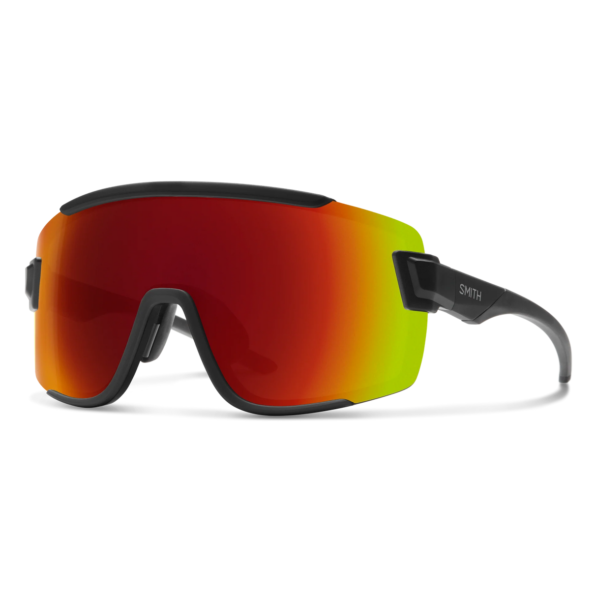 Smith Wildcat Matte Black | ChromaPop Red Mirror