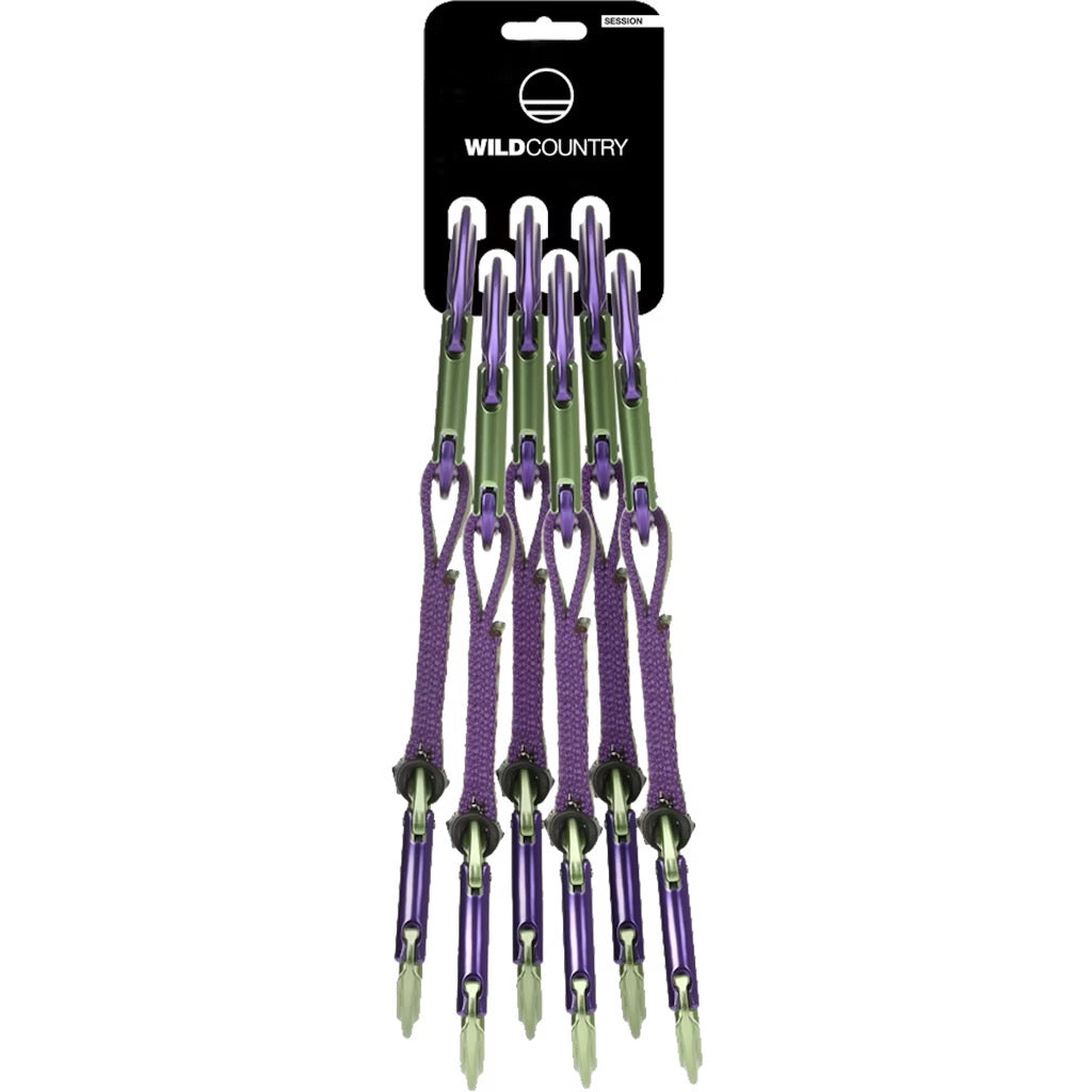 Wild Country Session Quickdraw - 6 Pack Purple/Green