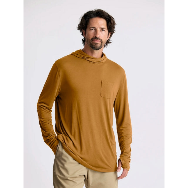 Free Fly Bamboo Lightweight Hoodie - Mens Ochre / XXL
