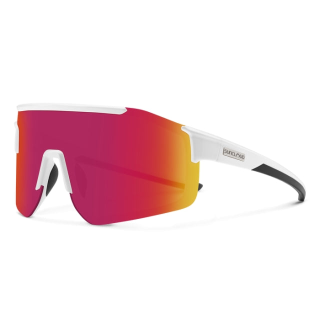 Suncloud Domain White | Polarized Red Mirror