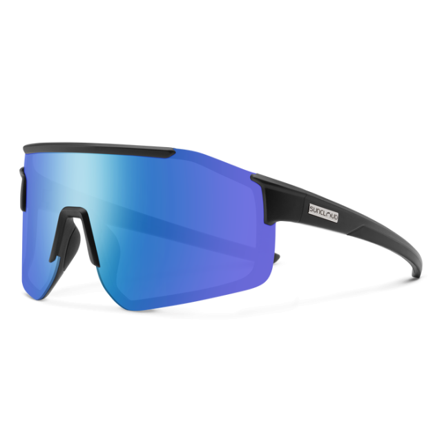 Suncloud Domain Matte Black | Polarized Blue Mirror