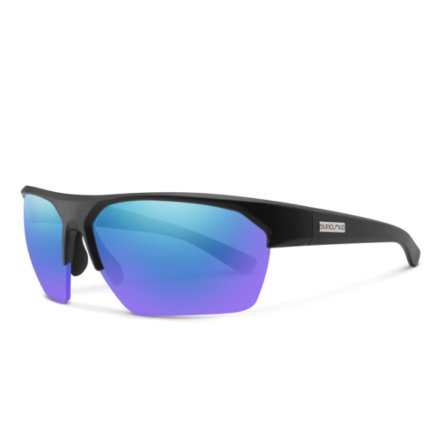 Suncloud Rival Matte Black | Polarized Blue Mirror