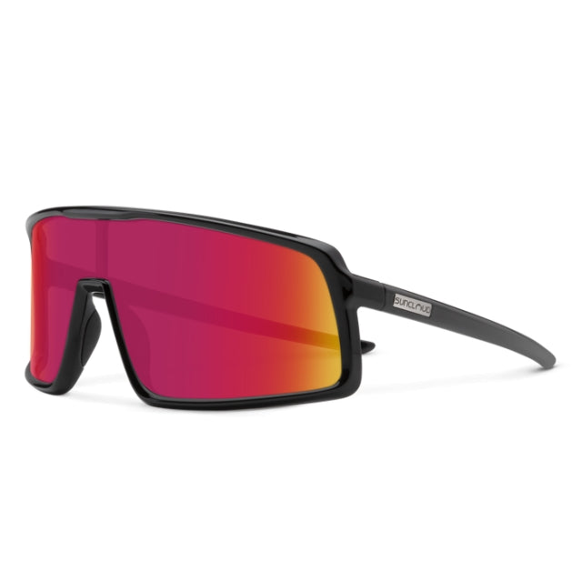 Suncloud Upshot Black | Polarized Red Mirror