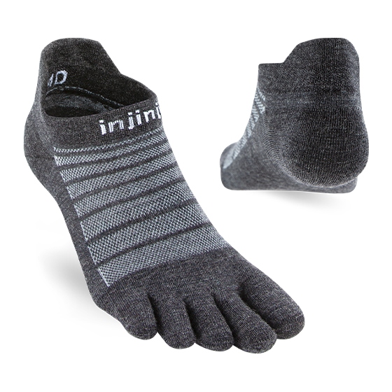 Injinji Run Lightweight Noshow Wool Slate / M