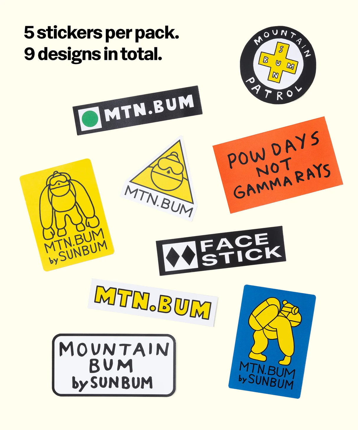 Sun Bum Mnt. Bum Mystery Sticker Pack