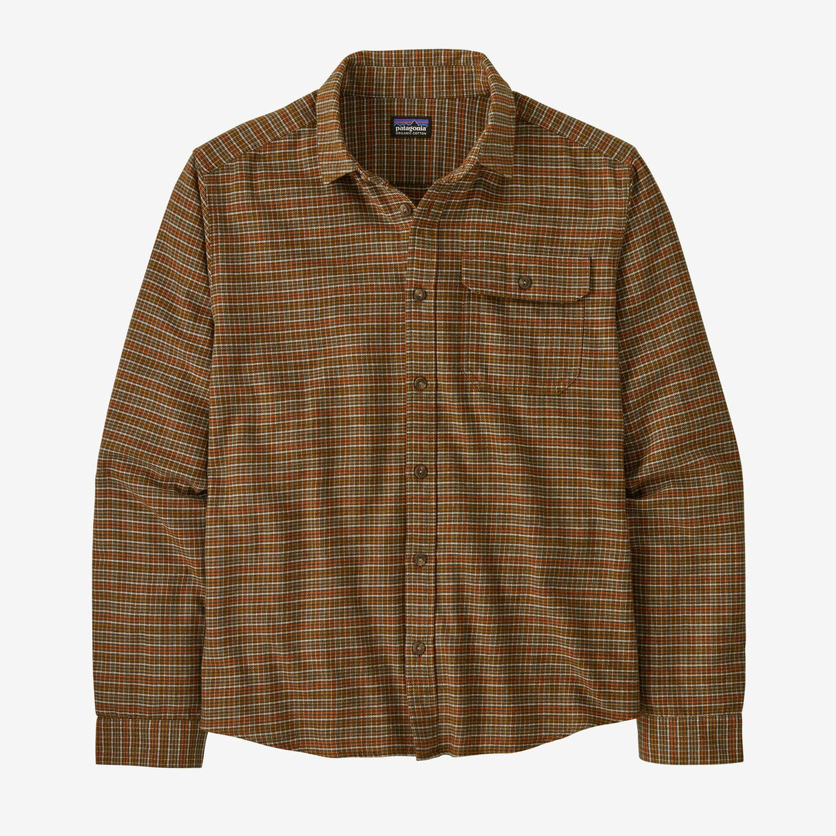 Patagonia Lightweight Fjord Flannel Shirt - Mens Tracks: Redtail Rust / L