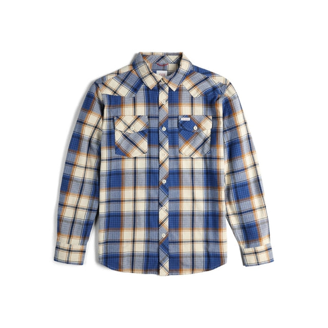 Topo Designs Mountain Shirt Long Sleeve - Mens Midnight/Cobalt Multi / XL