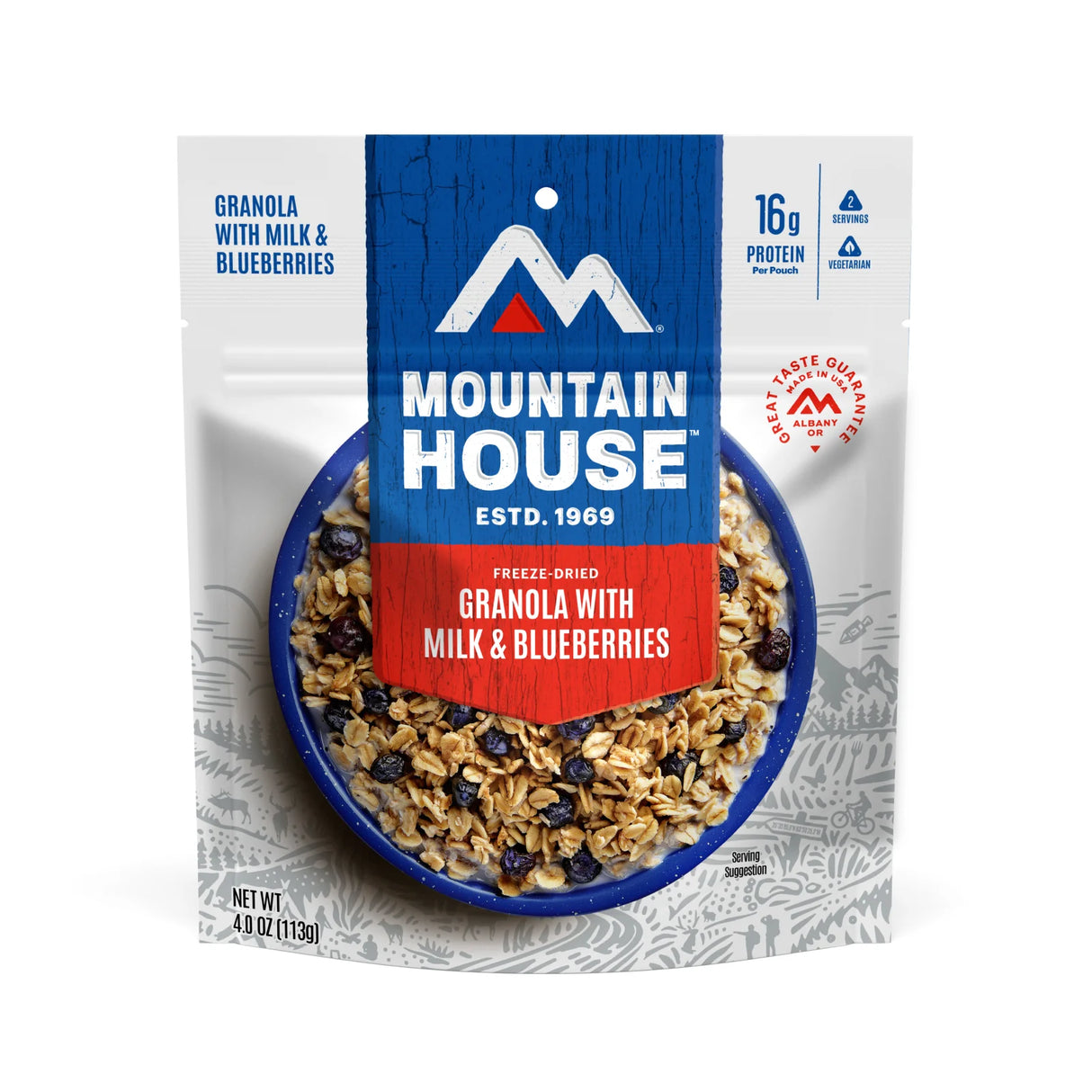 Granola w/ Milk & Blueberries