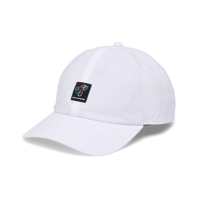 Black Diamond Synthetic Dad Hat White-Black Woven Quickdraws Patch