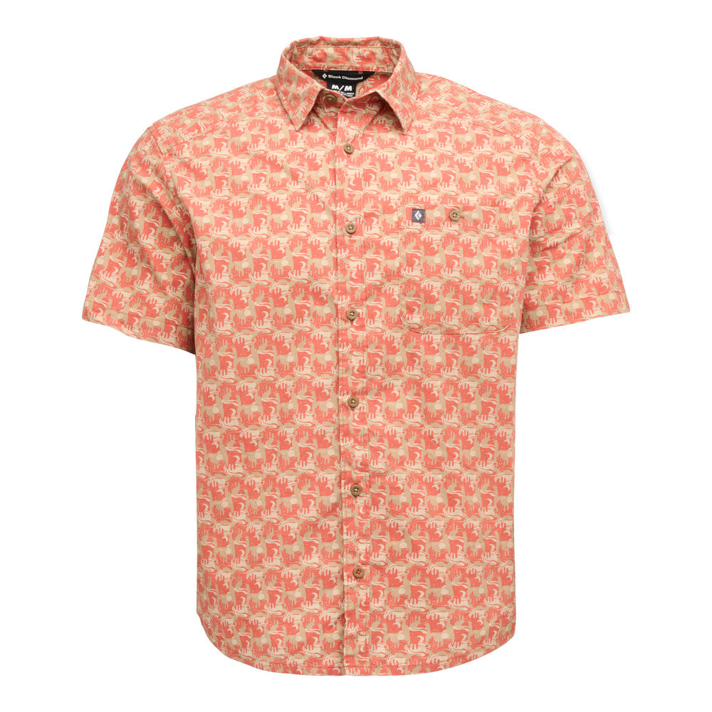 Black Diamond Wingate Short Sleeve Shirt - Mens Burnt Sienna Desert Tower