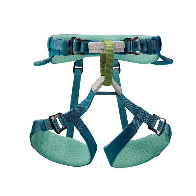 Petzl Macchu Harness - Kids Atlantic Blue