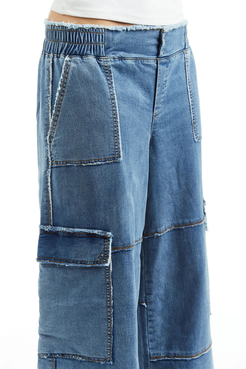 Tractr Midrise Cargo Lounge Pant - Womens