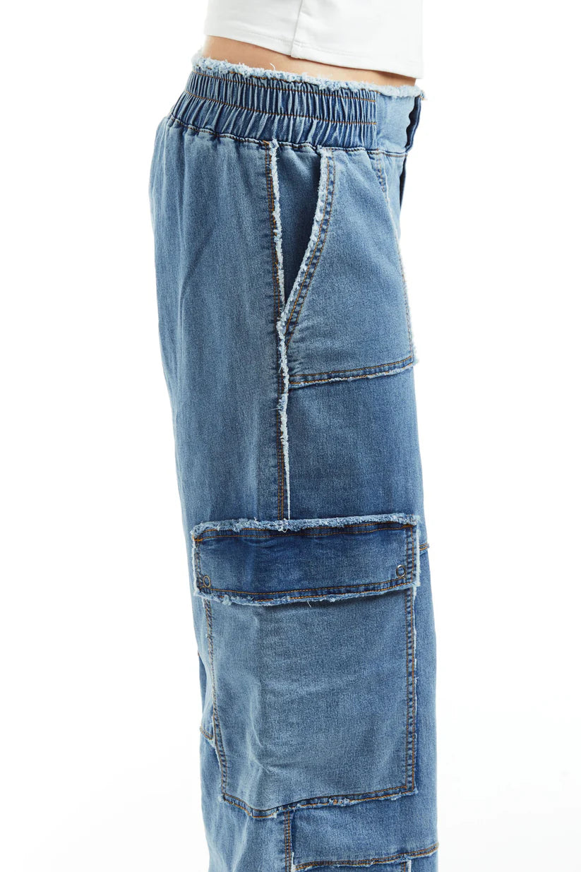 Tractr Midrise Cargo Lounge Pant - Womens