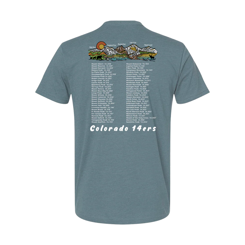 Wild Tribute Colorado 14ers Tee-Neptune Logo