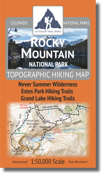 Outdoor Trail Maps RMNP Map