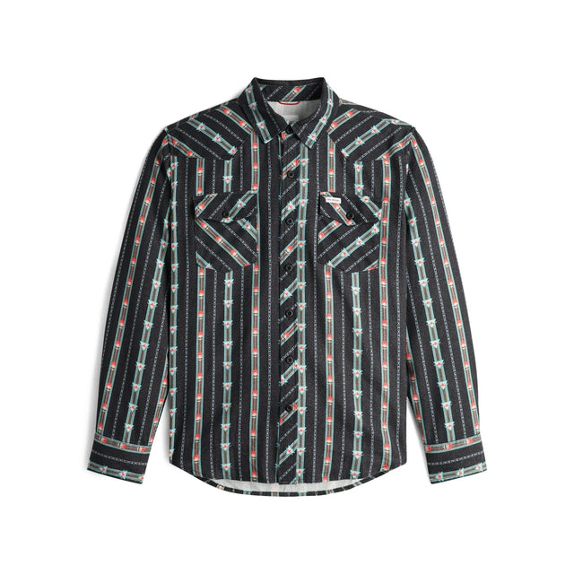 Topo Designs Mountain Shirt Long Sleeve - Mens MountainAngleBlack / S