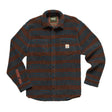 Howler Brothers Allegheny Fleece Overshirt - Mens Hanko Stripe: Mink Brown / M