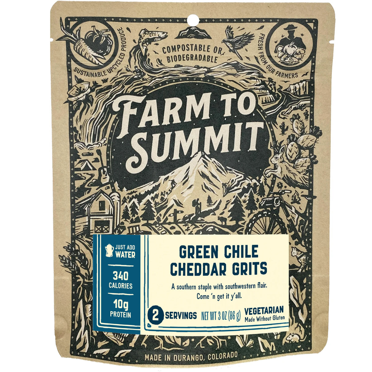Farm to Summit Green Chile Cheddar Grits