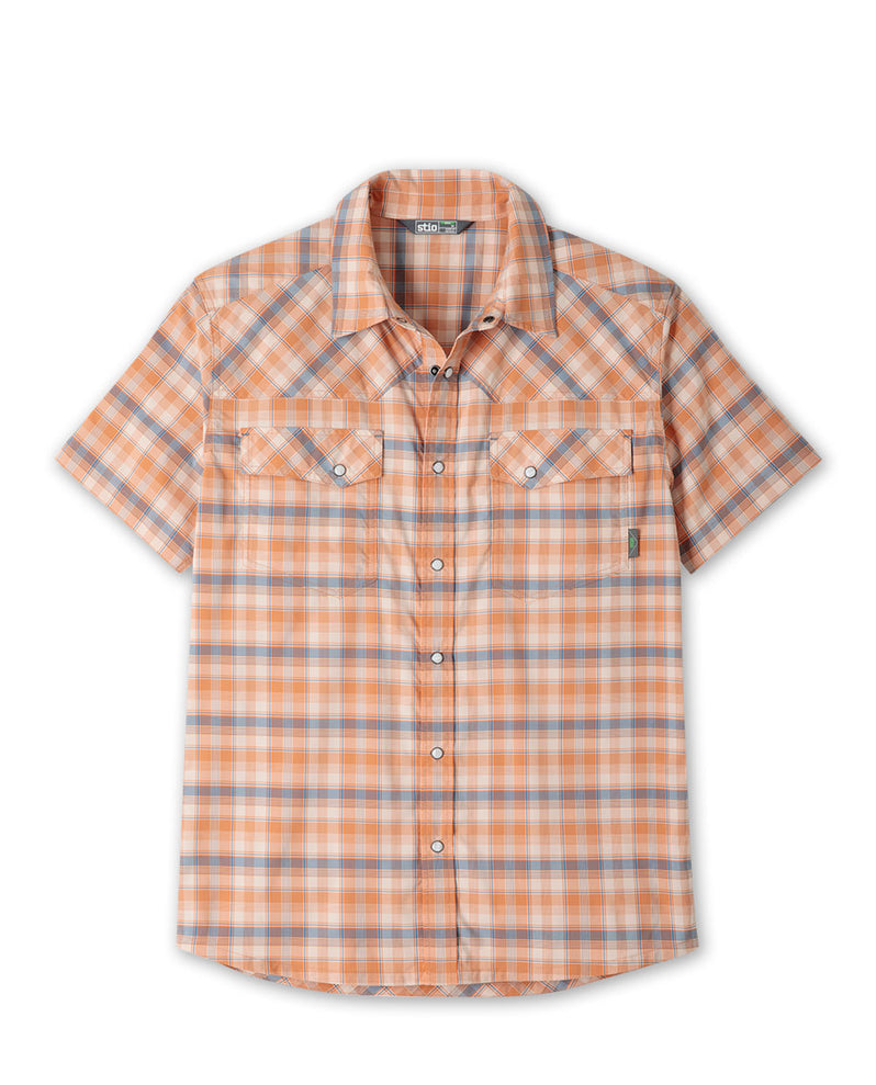 Stio Eddy Shirt Long Sleeve - Mens Bonfire Plaid