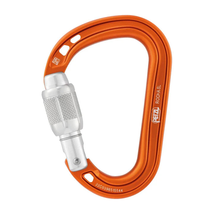 Petzl Rocha Locking Carabiner Orange