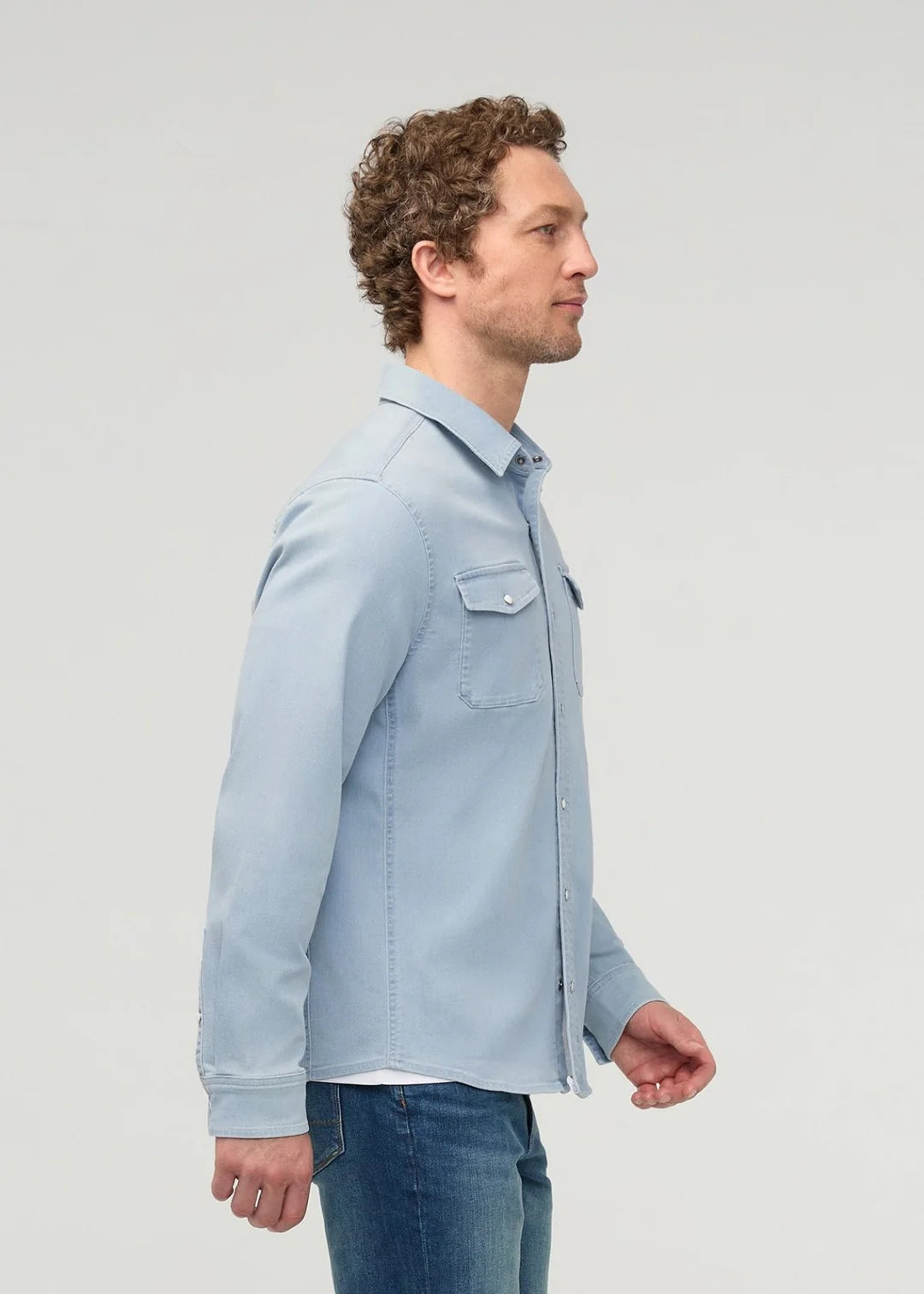 Duer Performance Denim Lite Two-Pocket Shirt - Mens