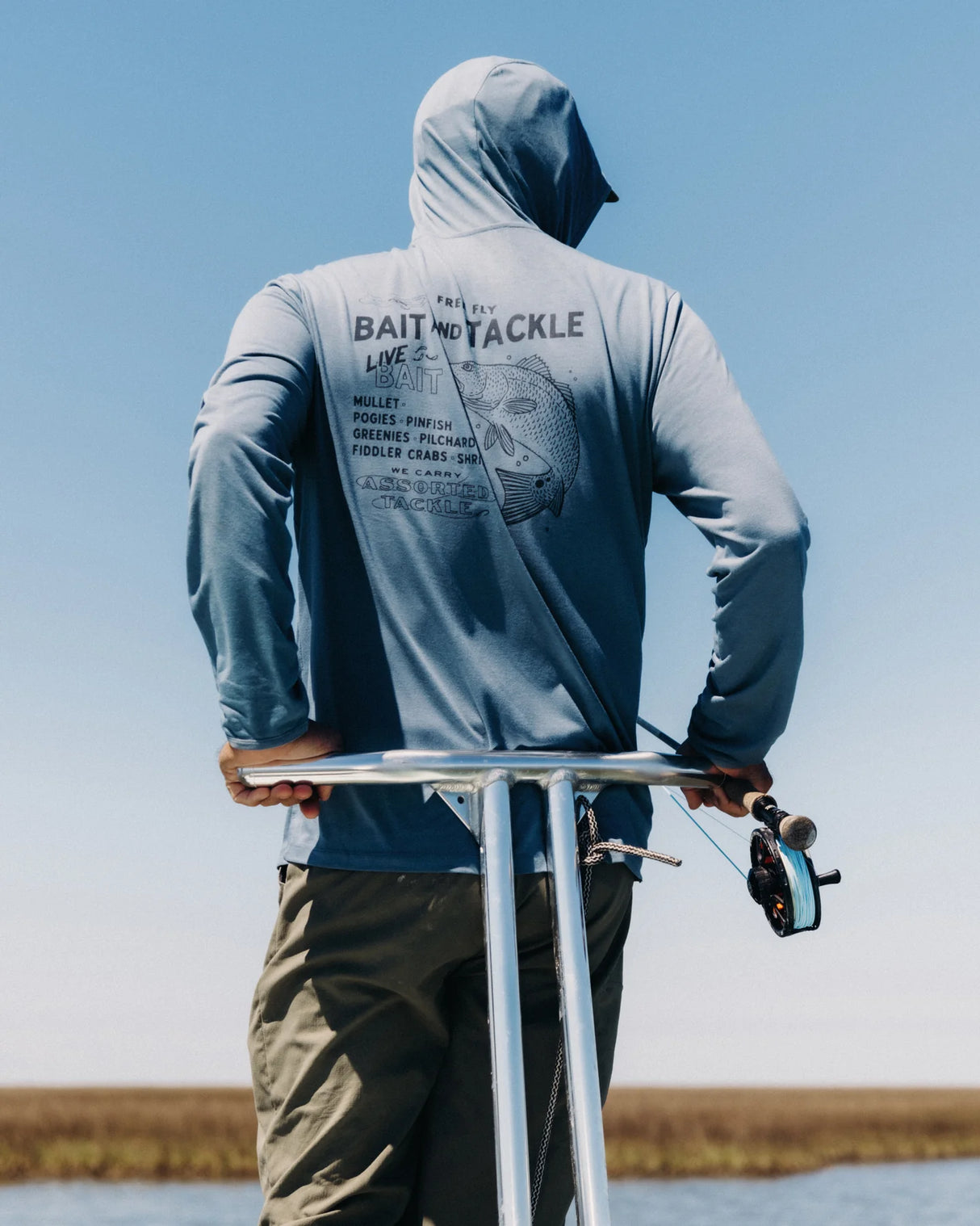 Bamboo Lightweight Graphic Hoodie - Bait & Tackle - Men's