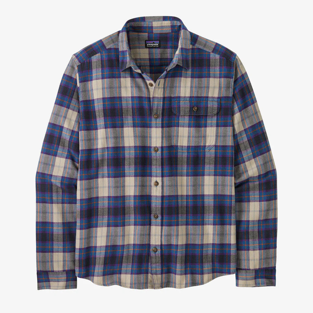 Patagonia Lightweight Fjord Flannel Shirt - Mens Spotter: Endless Blue / XXS
