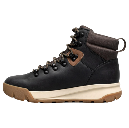 Women's hiking boot in black and brown side view