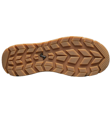 Women's Hiking Boots in black and brown leather, bottom view