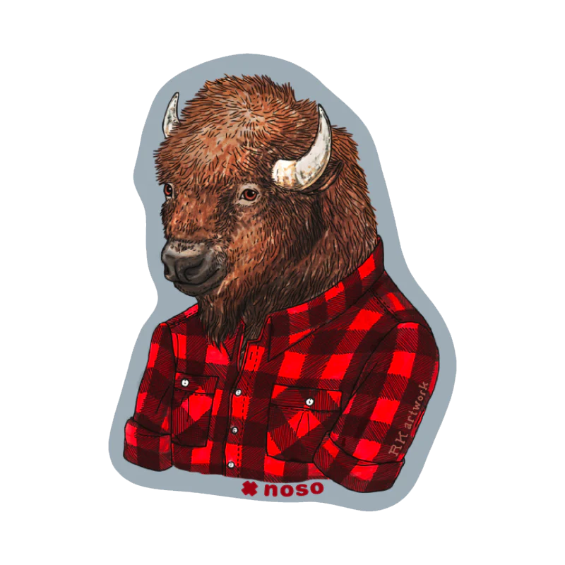 NOSO Patches Bison Buffalo Plaid