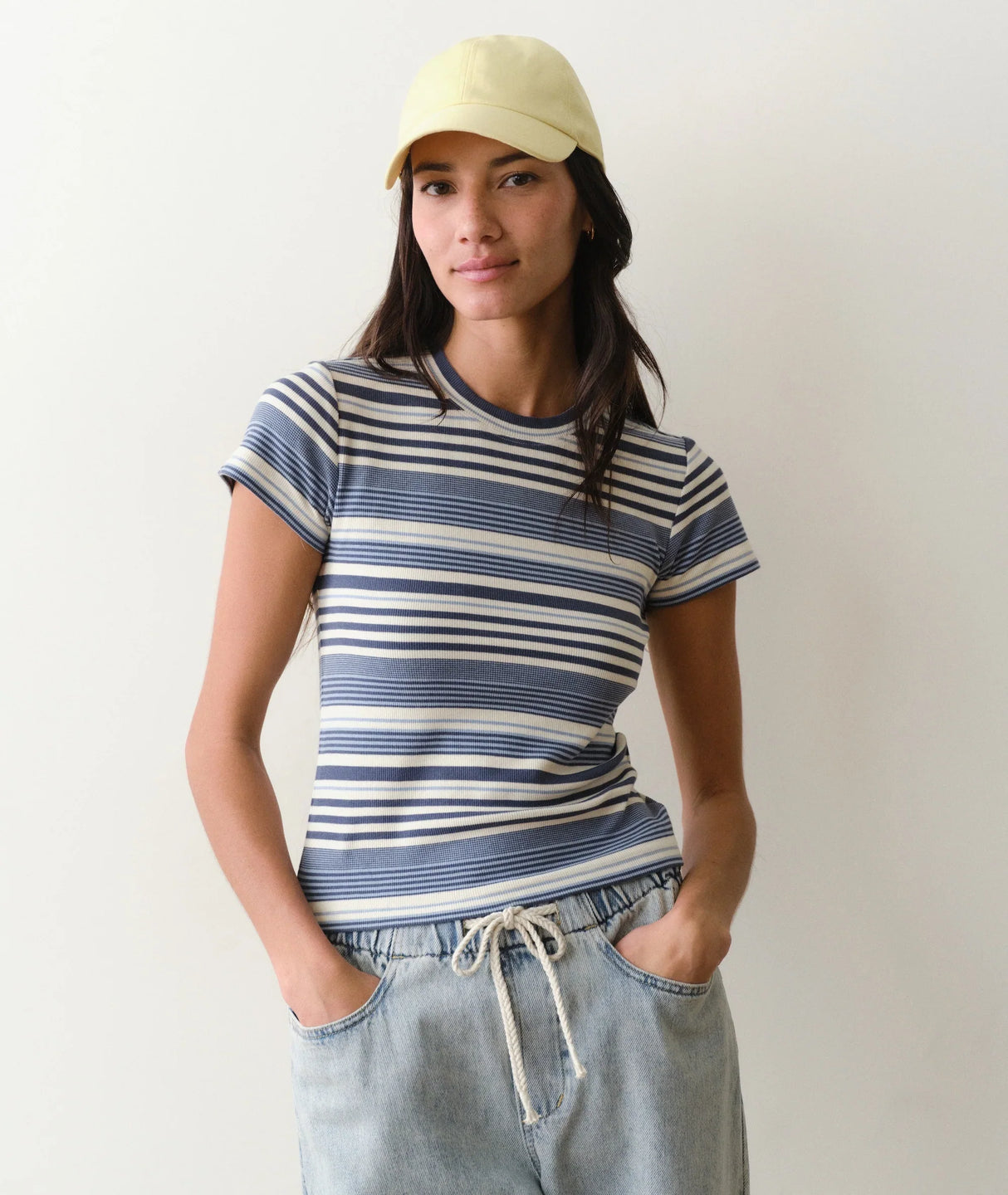 Marine Layer Lexi Rib Sun-In Crew Tee - Womens Opera Mauve