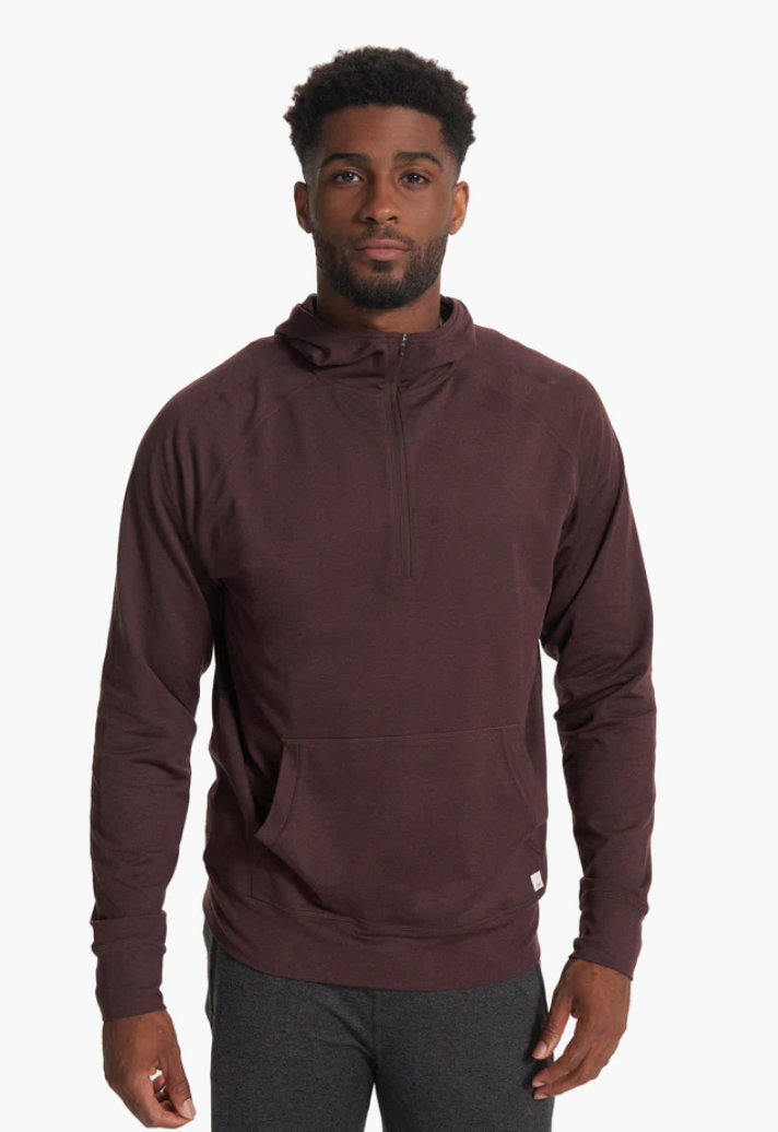 Vuori Ponto Performance Half Zip Hood - Mens HMD / XL