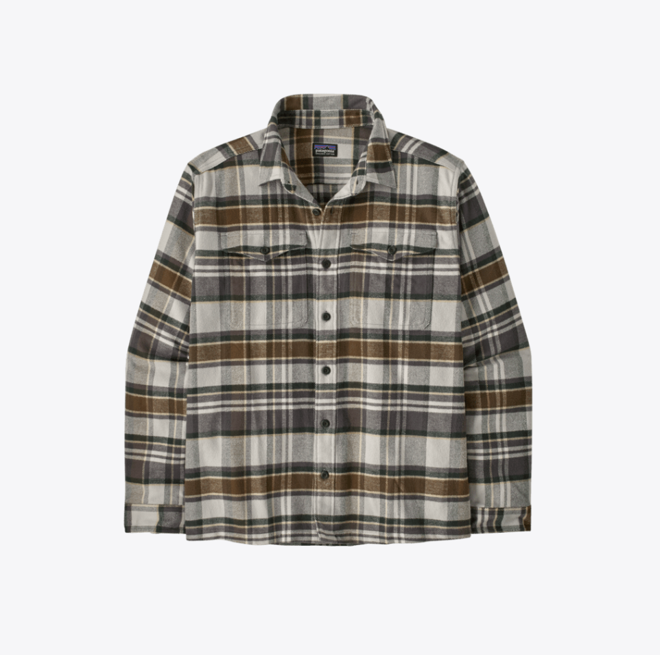 Patagonia Fjord Flannel Shirt - Mens Blizzard: Salt Grey / M