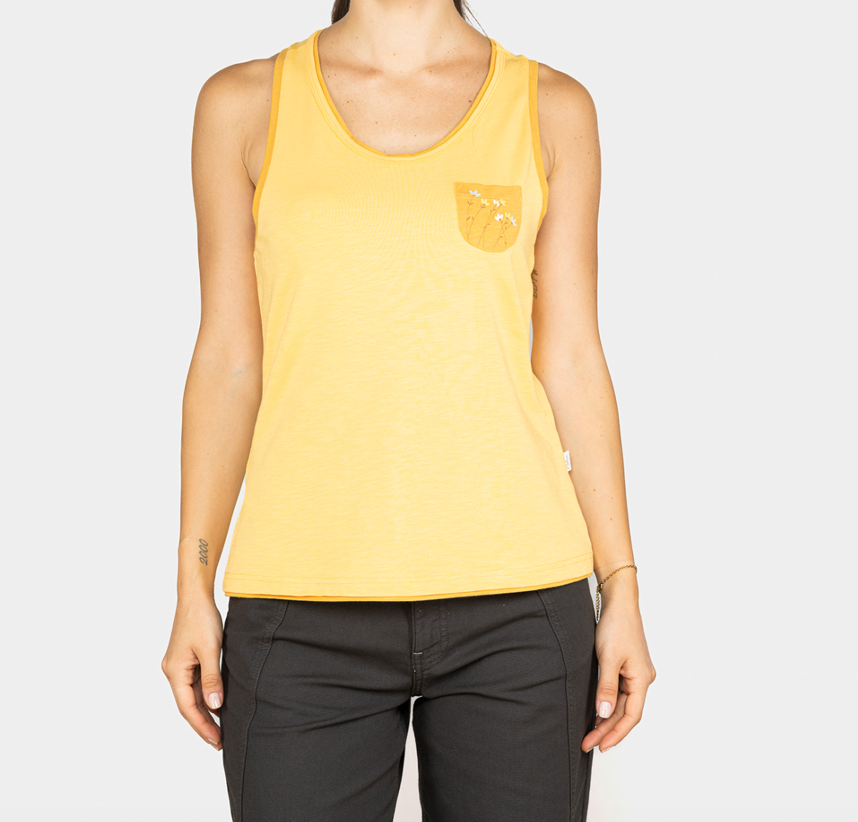 Chillaz Karpathos Flower Pocket Tank - Womens Yellow