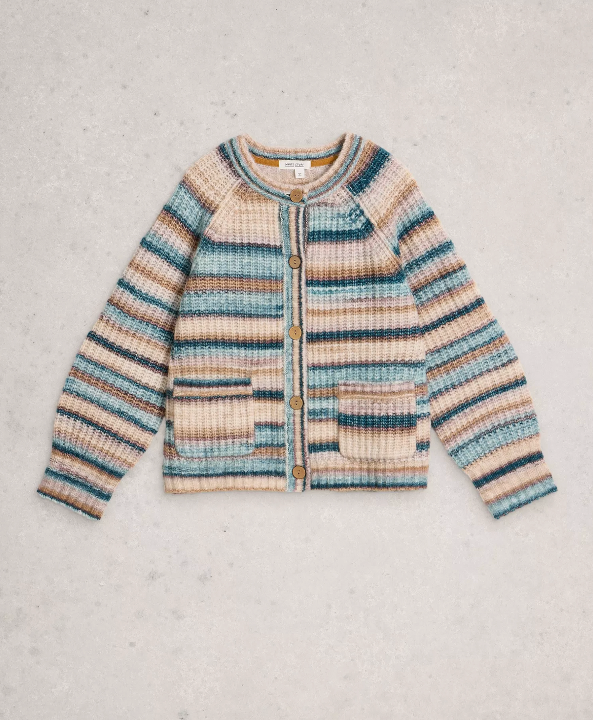 White Stuff Suzanna Crew Cardigan - Womens Blue Multi