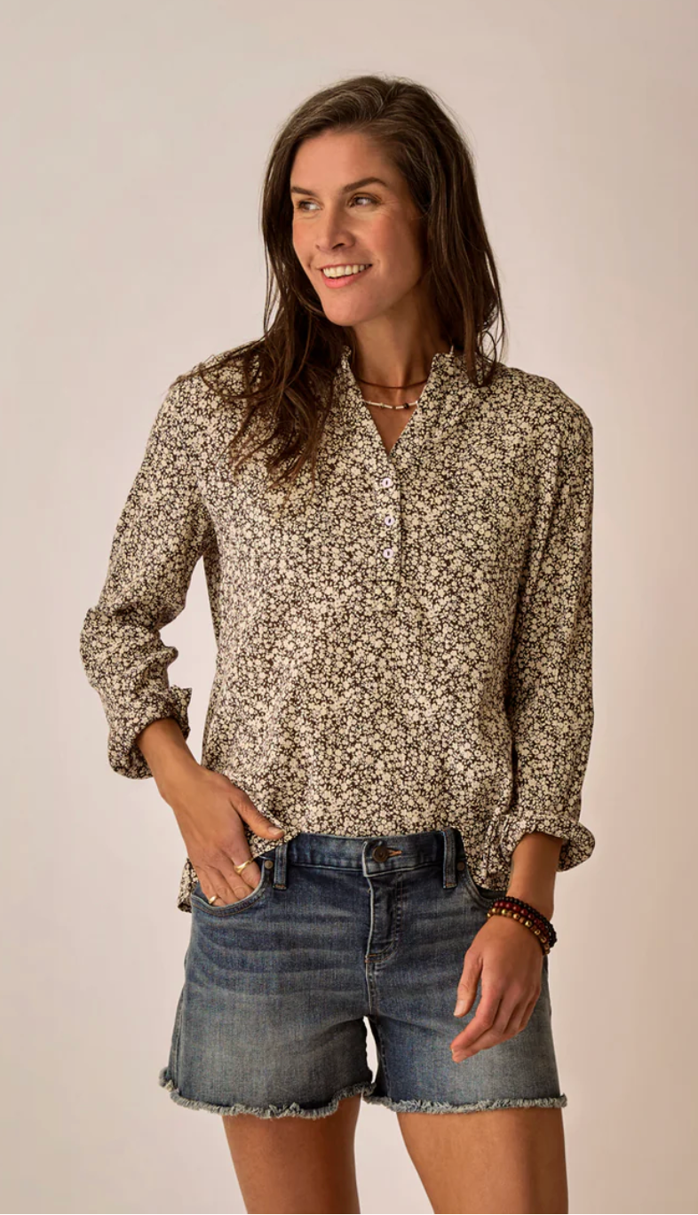 Carve Designs Dylan Gauze Shirt - Womens Fatigue Multiplaid