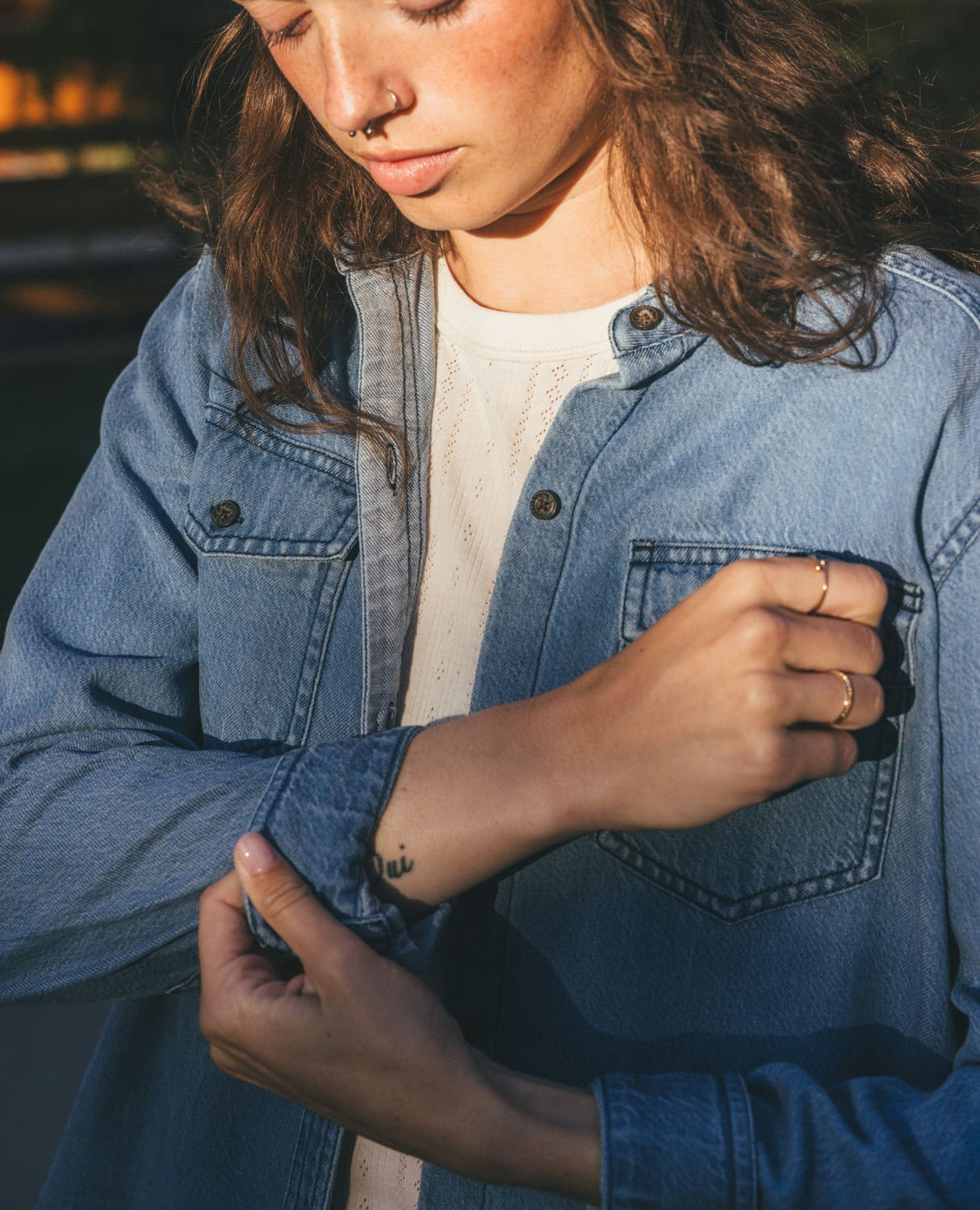 Piñon Soft Denim Long Sleeve Shirt - Women's